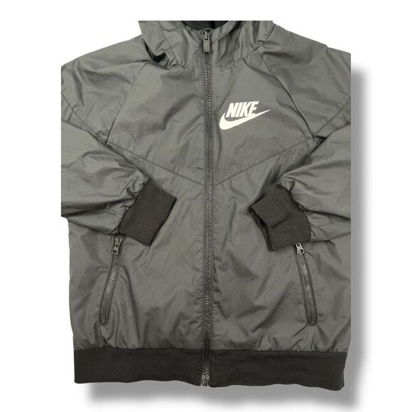 Nike Windrunner Kids Windbreaker Black Jacket Size Extra Small - Picture 2 of 5